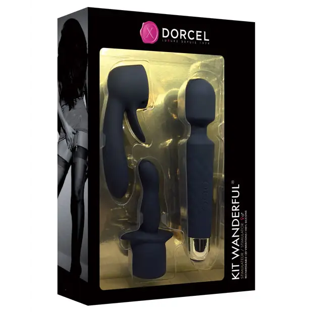 Dorcel Wanderful Kit - Black/Gold - Massage Products