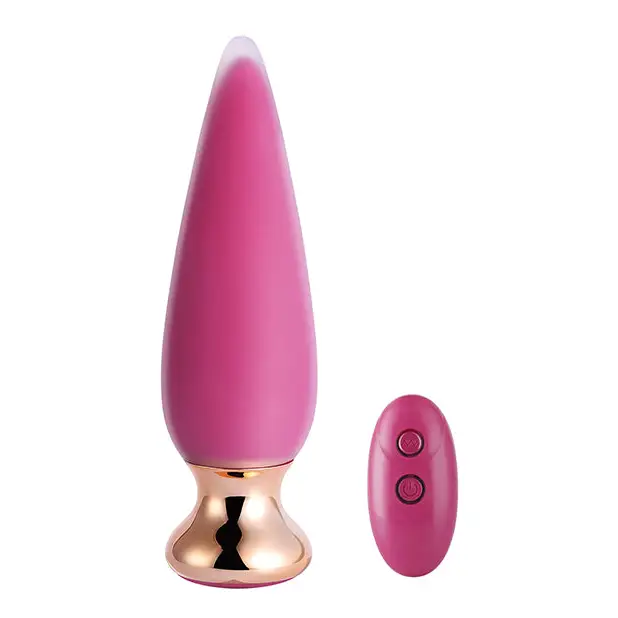 Doro Plus Vibrating Anal Plug w/Remote Control - Pink - Anal Products