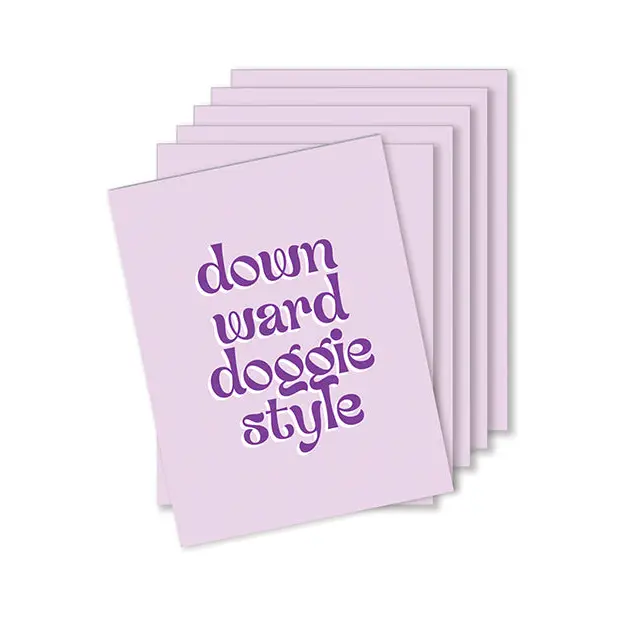 Downward Doggie Naughty Greeting Card - Bachelorette & Party Supplies