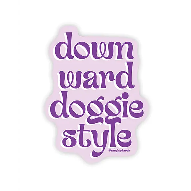 Downward Doggie Naughty Sticker - Pack of 3 - Novelties