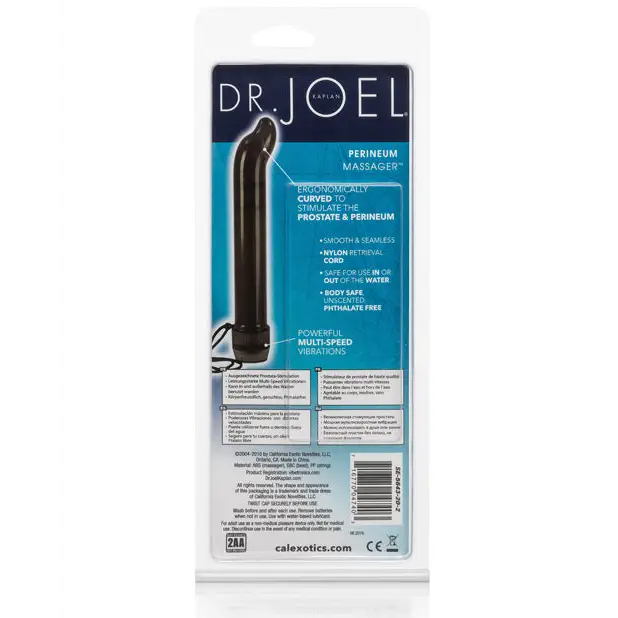 Dr Joel Kaplan 6.5’’ Perineum Massager - Black - Anal Products