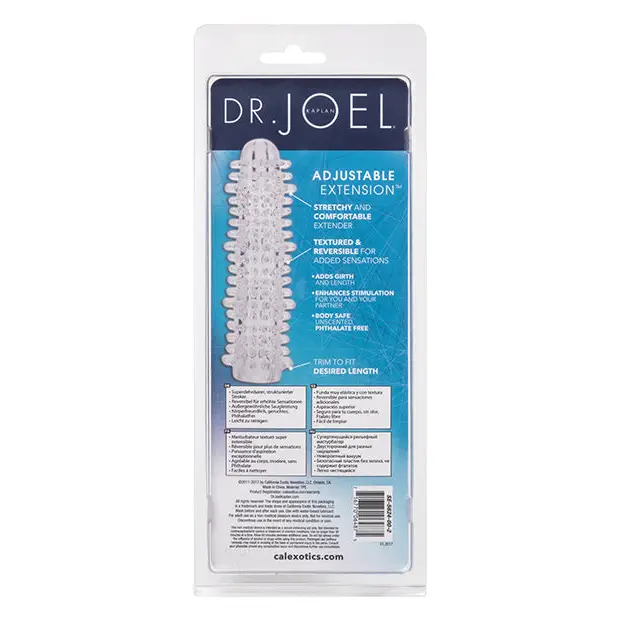 Dr Joel Kaplan Adjustable Extension Added Girth - Clear - Penis Enhancement