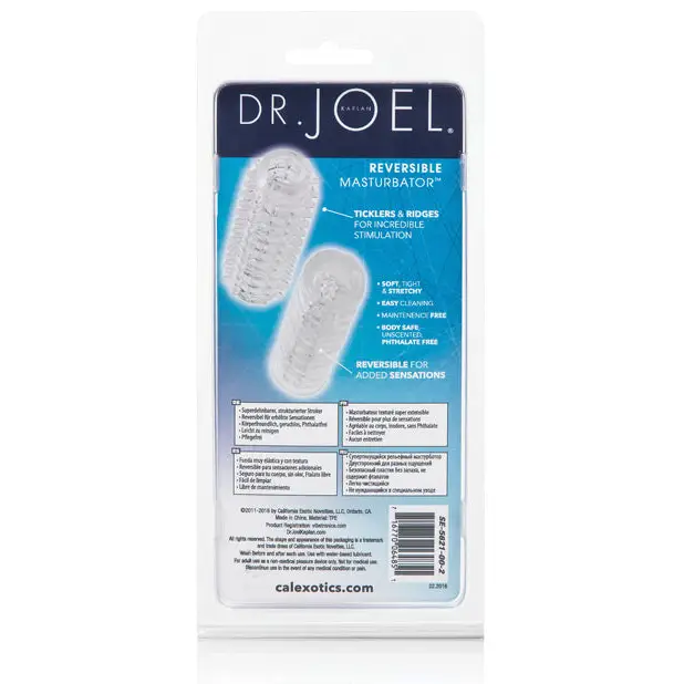 Dr Joel Kaplan Reversible Masturbator - Clear - Dolls & Masturbators