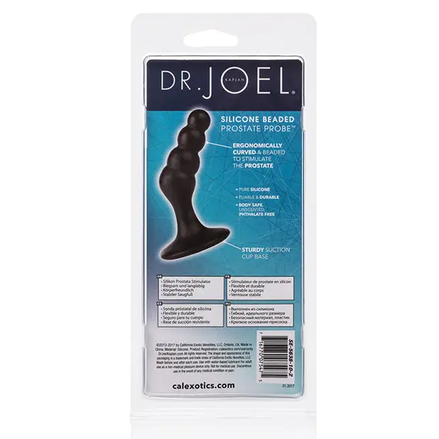 Dr Joel Kaplan Silicone Prostate Probe Graduated - Black - Anal Products