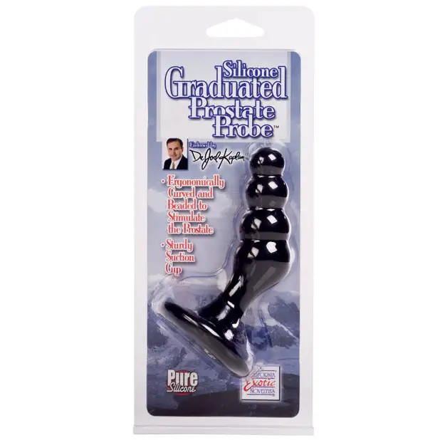 Dr Joel Kaplan Silicone Prostate Probe Graduated - Black - Anal Products