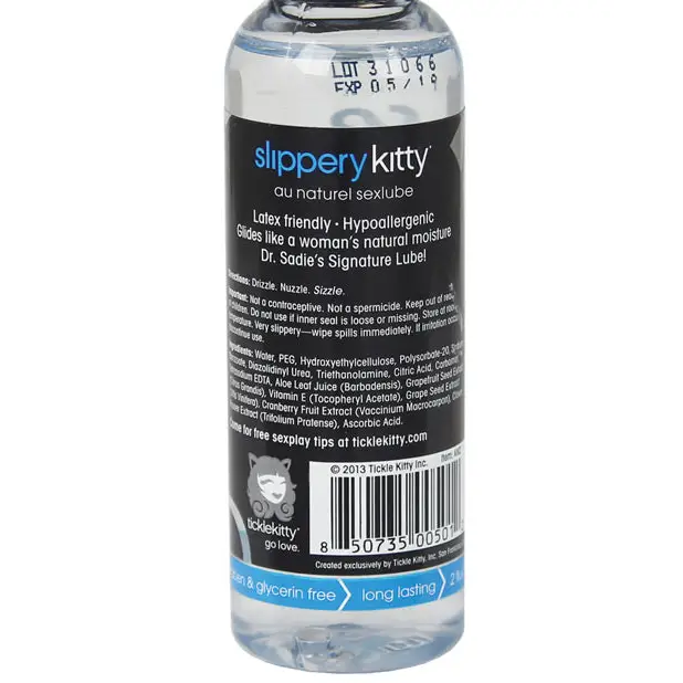 Dr Sadie’s Signature Slippery Kitty - 2 oz Au Natural - Lubricants
