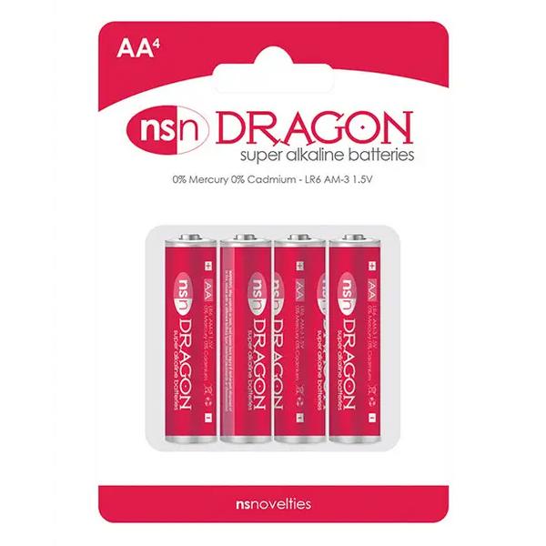 Dragon Alkaline Batteries - AA Pack of 4 - Batteries