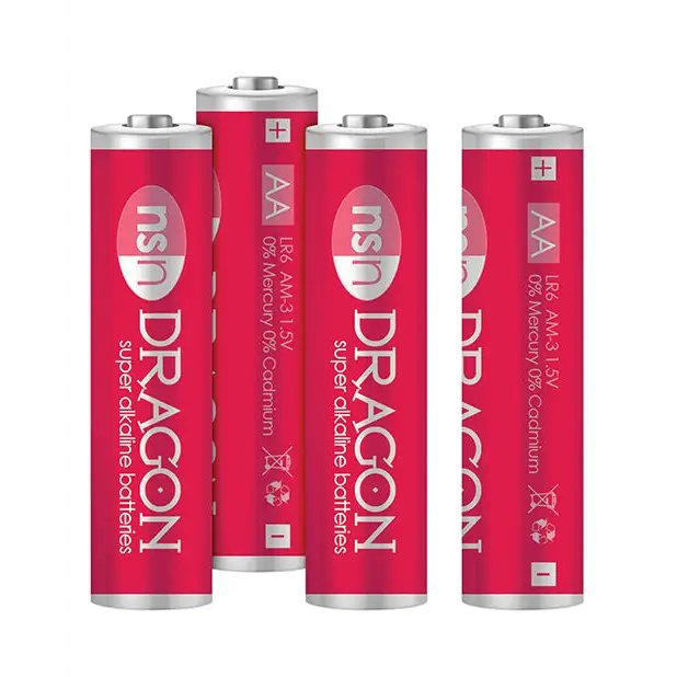 Dragon Alkaline Batteries - AA Pack of 4 - Batteries