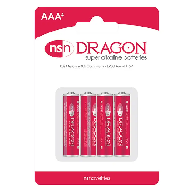 Dragon Alkaline Batteries - AAA Pack of 4 - Batteries