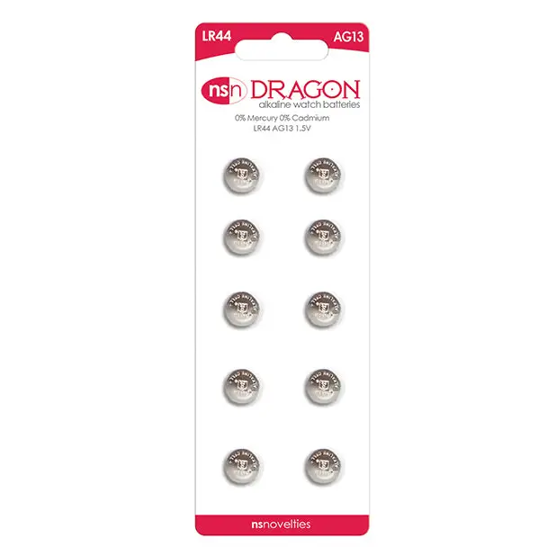 Dragon Alkaline Batteries - AG13/LR44 Pack of 10 - Batteries