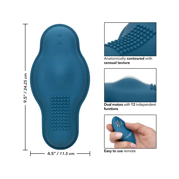 Dual Rider Remote Control Bump & Grind - Blue - Vibrators