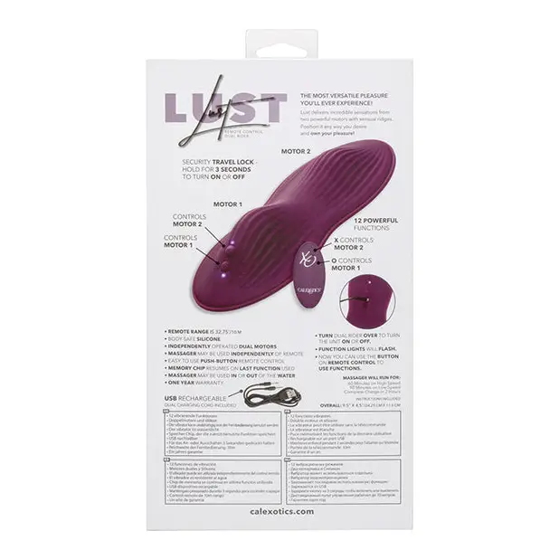 Dual Rider Remote Control Lust - Purple - Stimulators