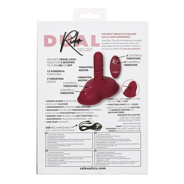 Dual Rider Remote Control Thrust and Grind - Red - Vibrators