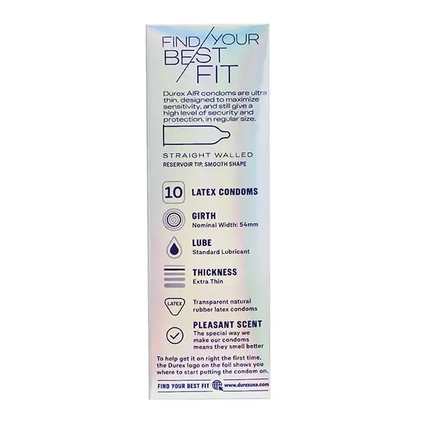 Durex Air Condom - Pack of 10 - Condoms