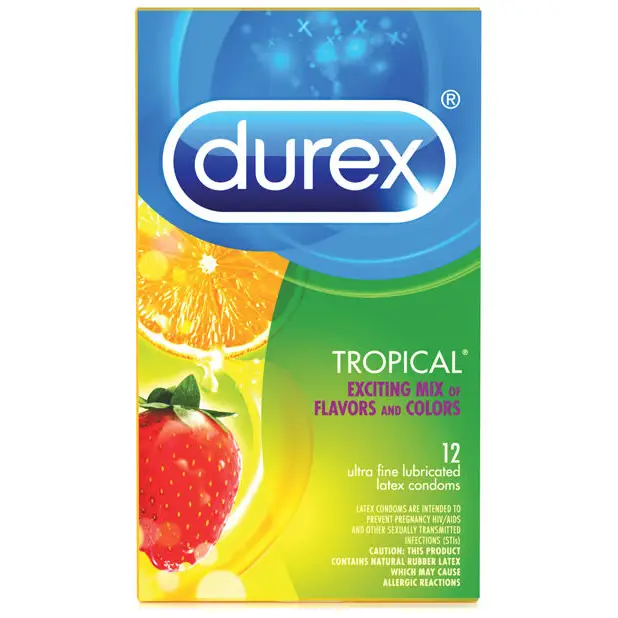 Durex Tropical Color & Scents Condoms - Box of 12 - Condoms
