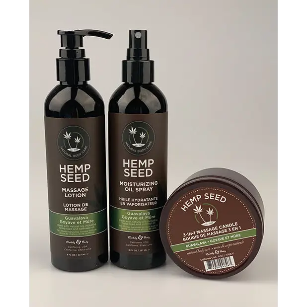 Earthly Body Bundle Buy Two Get One Free - Guava Oil Spray Candle & Massage Lotion - Massage Products