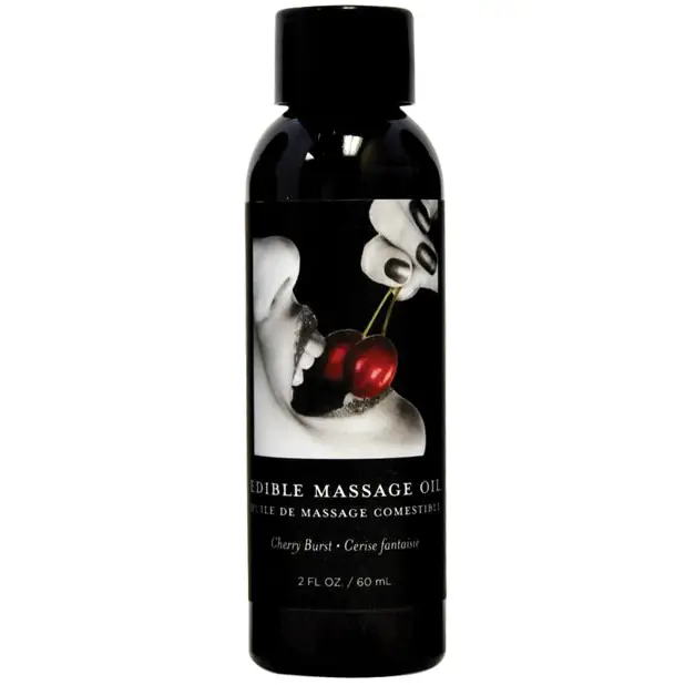 Earthly Body Edible Massage Oil - 2 oz Cherry - Massage Products