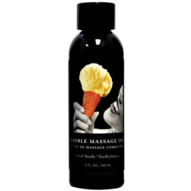 Earthly Body Edible Massage Oil - 2 oz French Vanilla - Massage Products