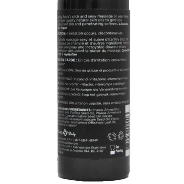 Earthly Body Edible Massage Oil - 2 oz Grape - Massage Products