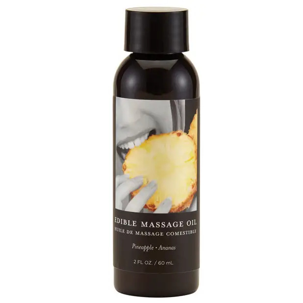 Earthly Body Edible Massage Oil - 2 oz Pineapple - Massage Products