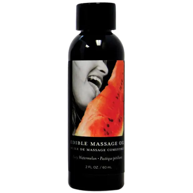 Earthly Body Edible Massage Oil - 2 oz Watermelon - Massage Products