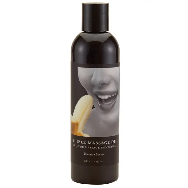 Earthly Body Edible Massage Oil - 8 oz Banana - Massage Products
