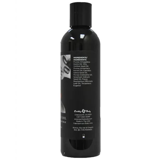 Earthly Body Edible Massage Oil - 8 oz Cherry - Massage Products