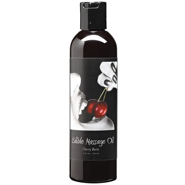 Earthly Body Edible Massage Oil - 8 oz Cherry - Massage Products