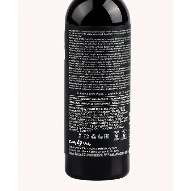 Earthly Body Hemp Seed by Night Edible Lotion - 2 oz Cherry - Lotions Oils Creams And Gels