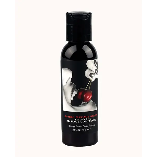 Earthly Body Hemp Seed by Night Edible Lotion - 2 oz Cherry - Lotions Oils Creams And Gels