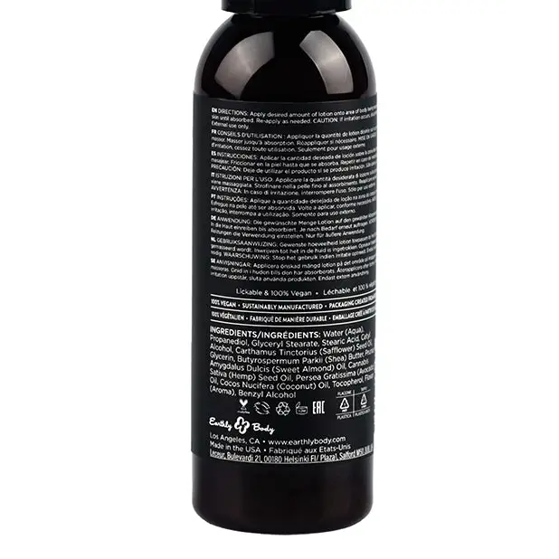 Earthly Body Hemp Seed by Night Edible Lotion - 2 oz Strawberry - Lotions Oils Creams And Gels