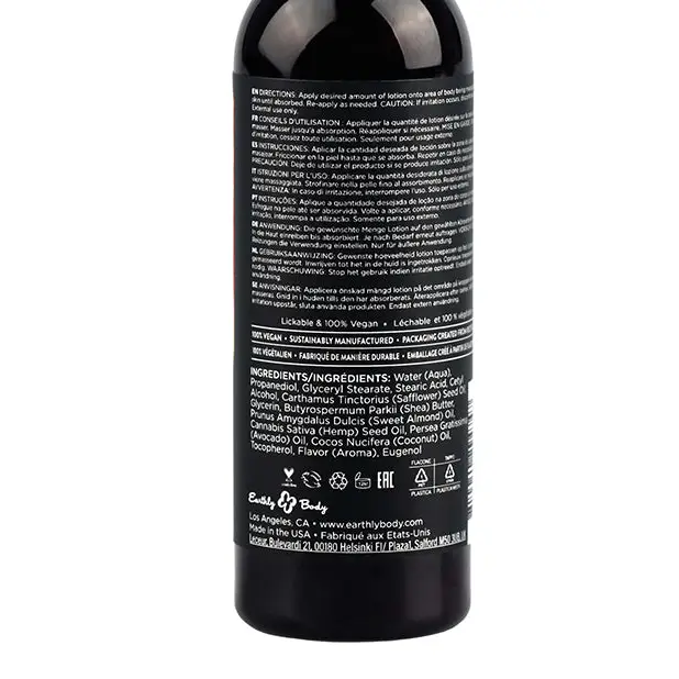 Earthly Body Hemp Seed by Night Edible Lotion - 2 oz Watermelon - Lotions Oils Creams And Gels
