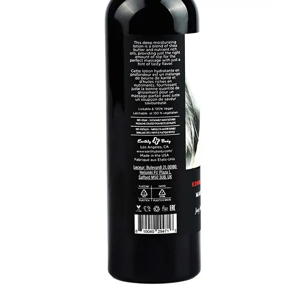 Earthly Body Hemp Seed by Night Edible Lotion - 8 oz Watermelon - Lotions Oils Creams And Gels