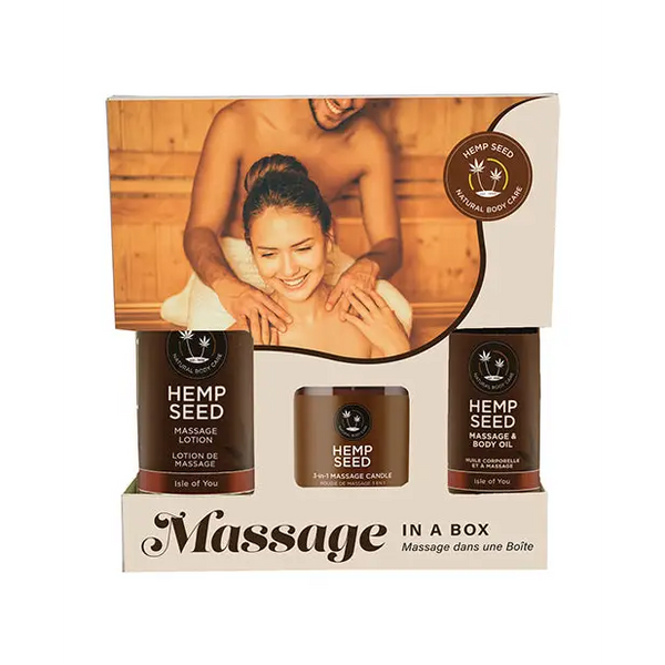 Earthly Body Hemp Seed Massage in a Box - Asst. Isle - Setting The Mood
