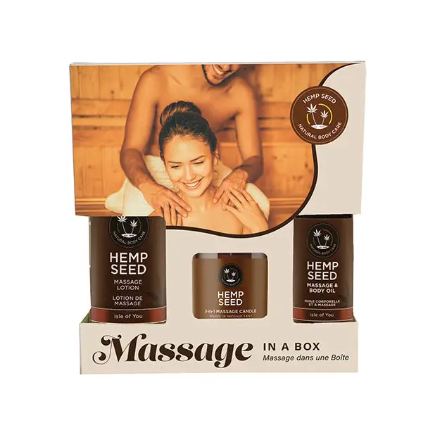 Earthly Body Hemp Seed Massage in a Box - Asst. Isle - Setting The Mood