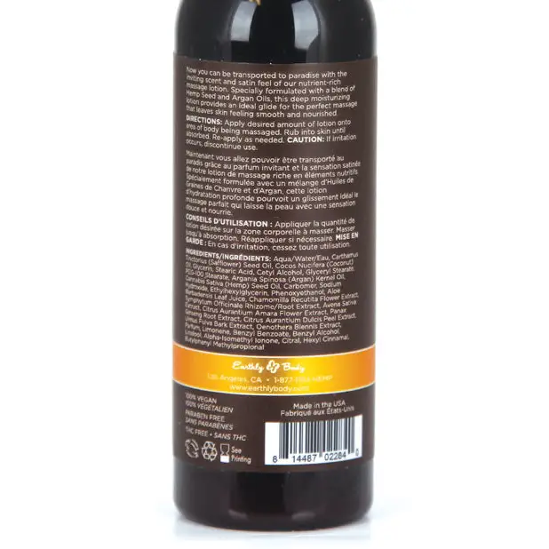 Earthly Body Hemp Seed Massage Lotion - 2 oz Dreamsicle - Massage Products