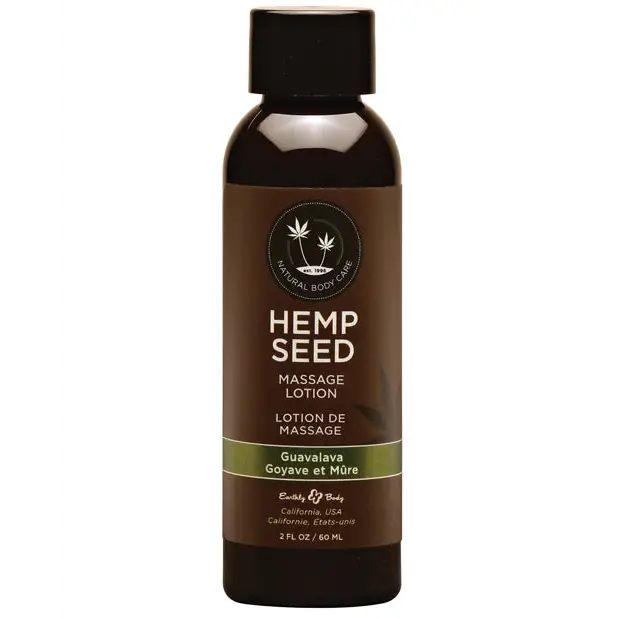 Earthly Body Hemp Seed Massage Lotion - 2 oz Guavalava - Massage Products