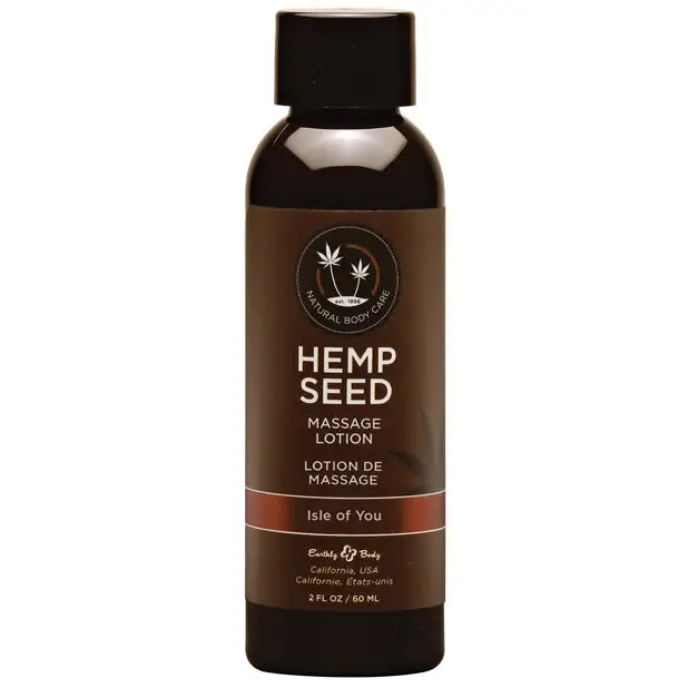Earthly Body Hemp Seed Massage Lotion - 2 oz Isle - Massage Products