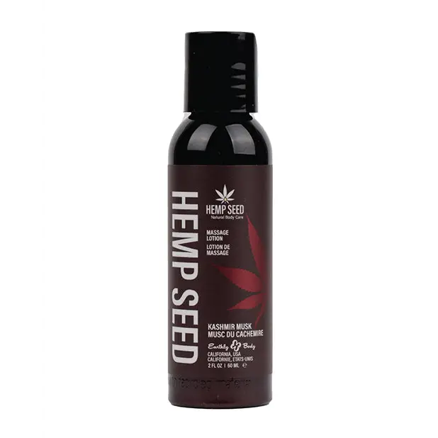 Earthly Body Hemp Seed Massage Lotion - 2 oz Kashmir Musk - Massage Products
