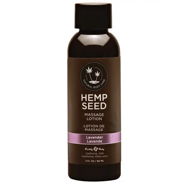 Earthly Body Hemp Seed Massage Lotion - 2 oz Lavender - Massage Products