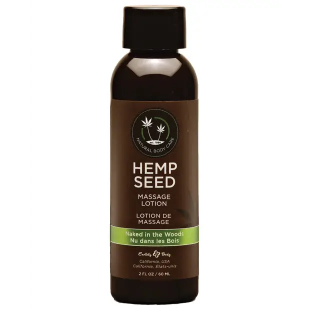 Earthly Body Hemp Seed Massage Lotion - 2 oz Naked in the Woods - Massage Products