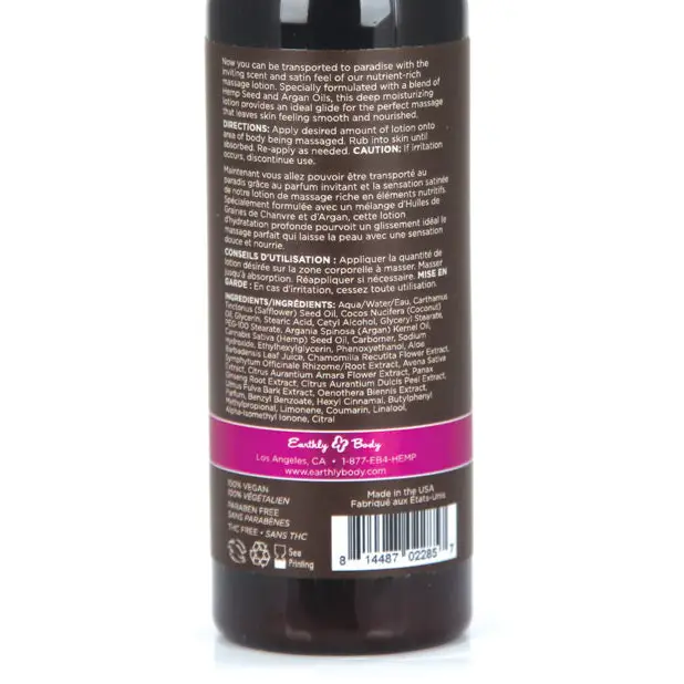 Earthly Body Hemp Seed Massage Lotion - 2 oz Skinny Dip - Massage Products