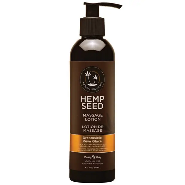 Earthly Body Hemp Seed Massage Lotion - 8 oz Dreamsicle - Massage Products