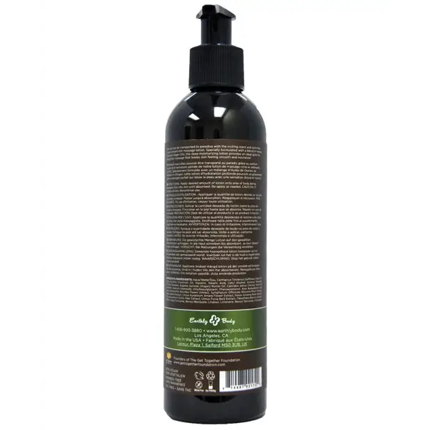 Earthly Body Hemp Seed Massage Lotion - 8 oz Guavalava - Massage Products
