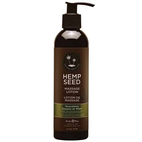 Earthly Body Hemp Seed Massage Lotion - 8 oz Guavalava - Massage Products
