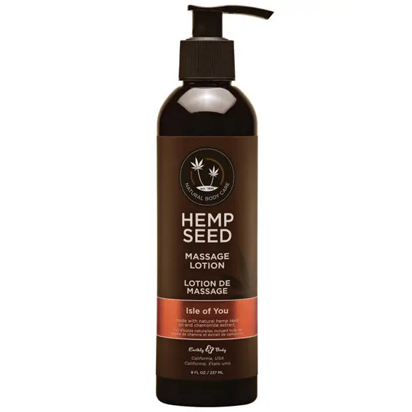Earthly Body Hemp Seed Massage Lotion - 8 oz Isle - Massage Products