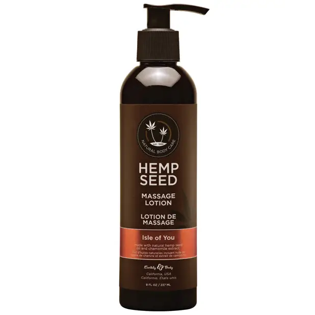 Earthly Body Hemp Seed Massage Lotion - 8 oz Isle - Massage Products