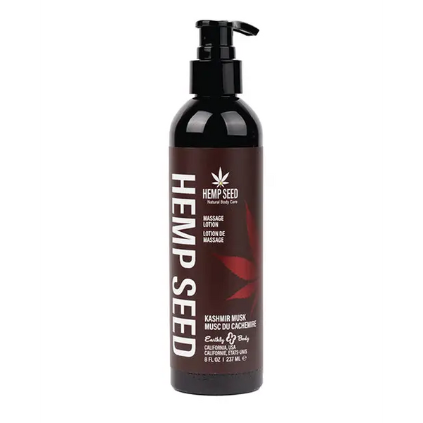 Earthly Body Hemp Seed Massage Lotion - 8 oz Kashmir Musk - Massage Products