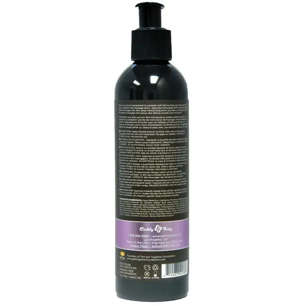Earthly Body Hemp Seed Massage Lotion - 8 oz Lavender - Massage Products