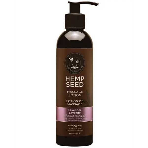 Earthly Body Hemp Seed Massage Lotion - 8 oz Lavender - Massage Products